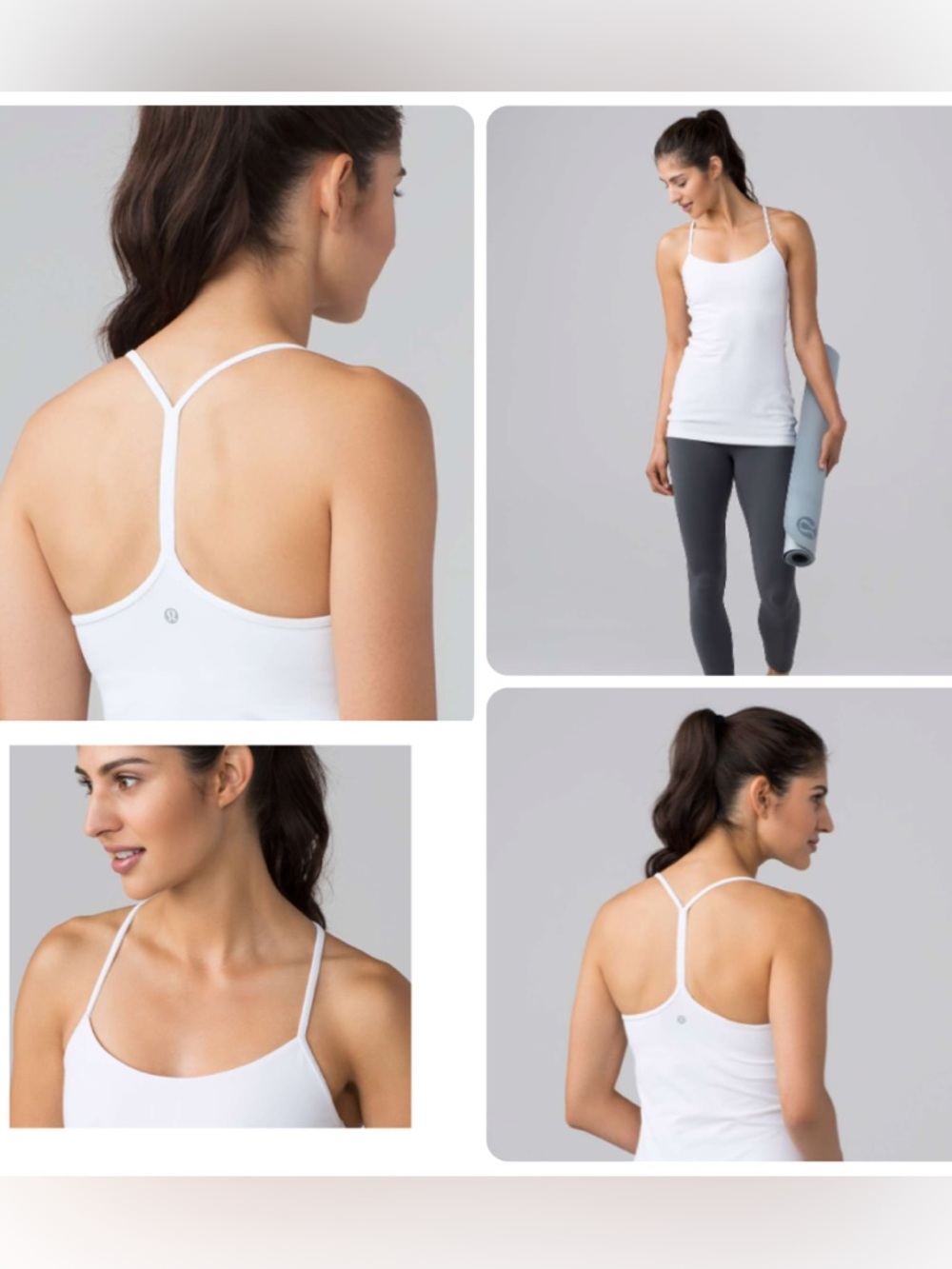 NWOT Lululemon Power Pose Tank *Light Support For A/B Cup *White (US 10)